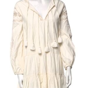 Cleobella Mini Cream Dress 100% Organic Cotton in Size XS